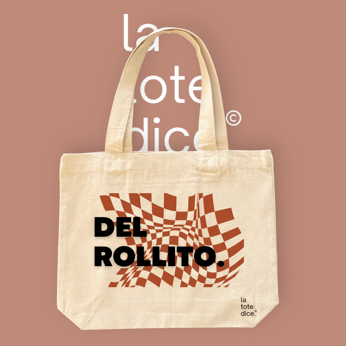 Del rollito. Totebag canvas - red
