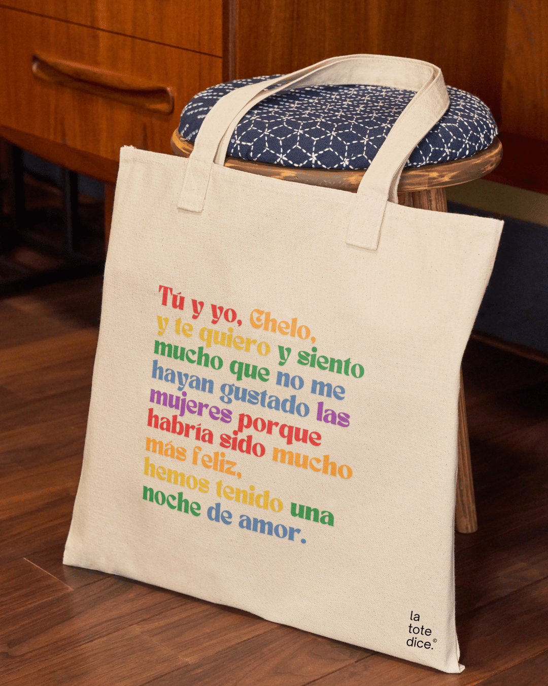 Tú y yo, Chelo - totebag clásica